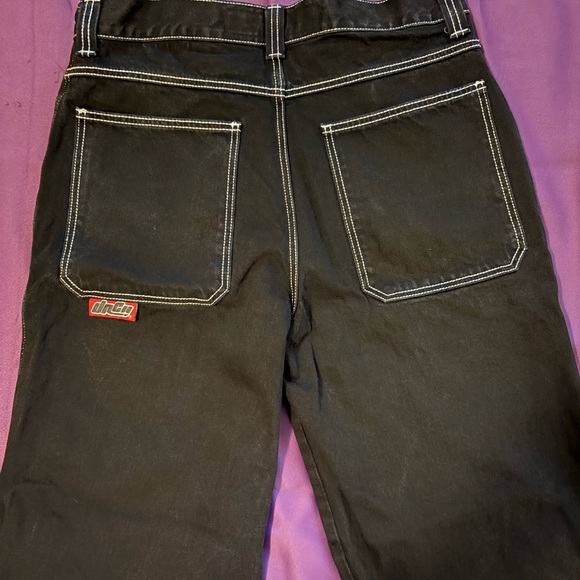 Mens JNCO Jeans Black Wide Leg 36/32 - Picture 6 of 7